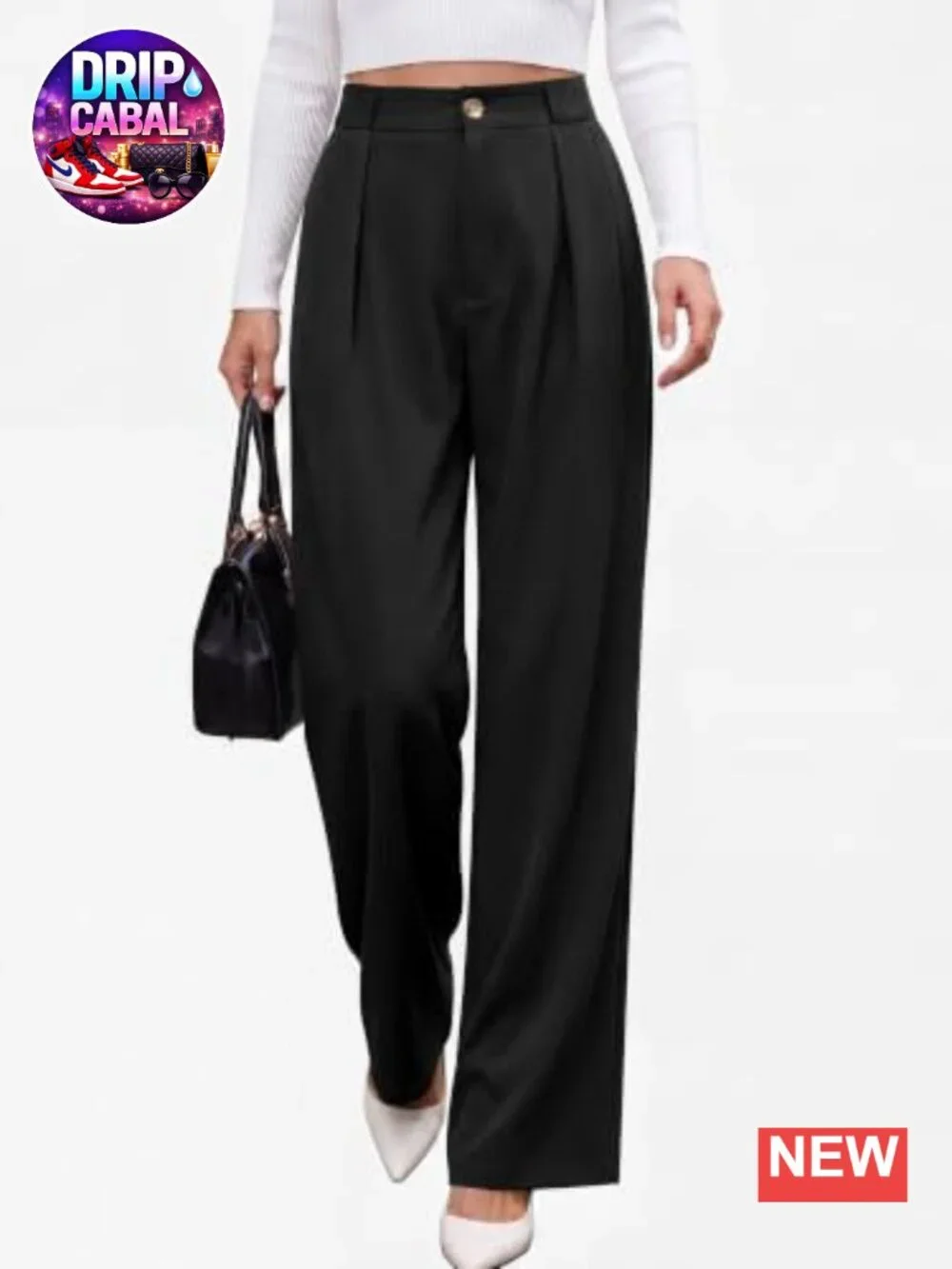 High Waisted Wide Leg Dress Work Pants, Business Casual Office Trousers,